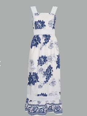 Loretta Caponi Edges of roses maxi dress